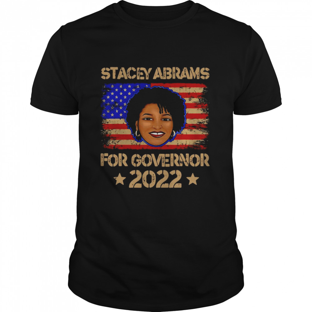 Stacey Abrams For Georgia Governor 2022 Vintage Us Flag Shirt