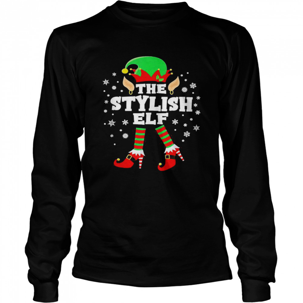 The Stylish Elf High Heel Matching Elf Squad Christmas Sweater  Long Sleeved T-shirt