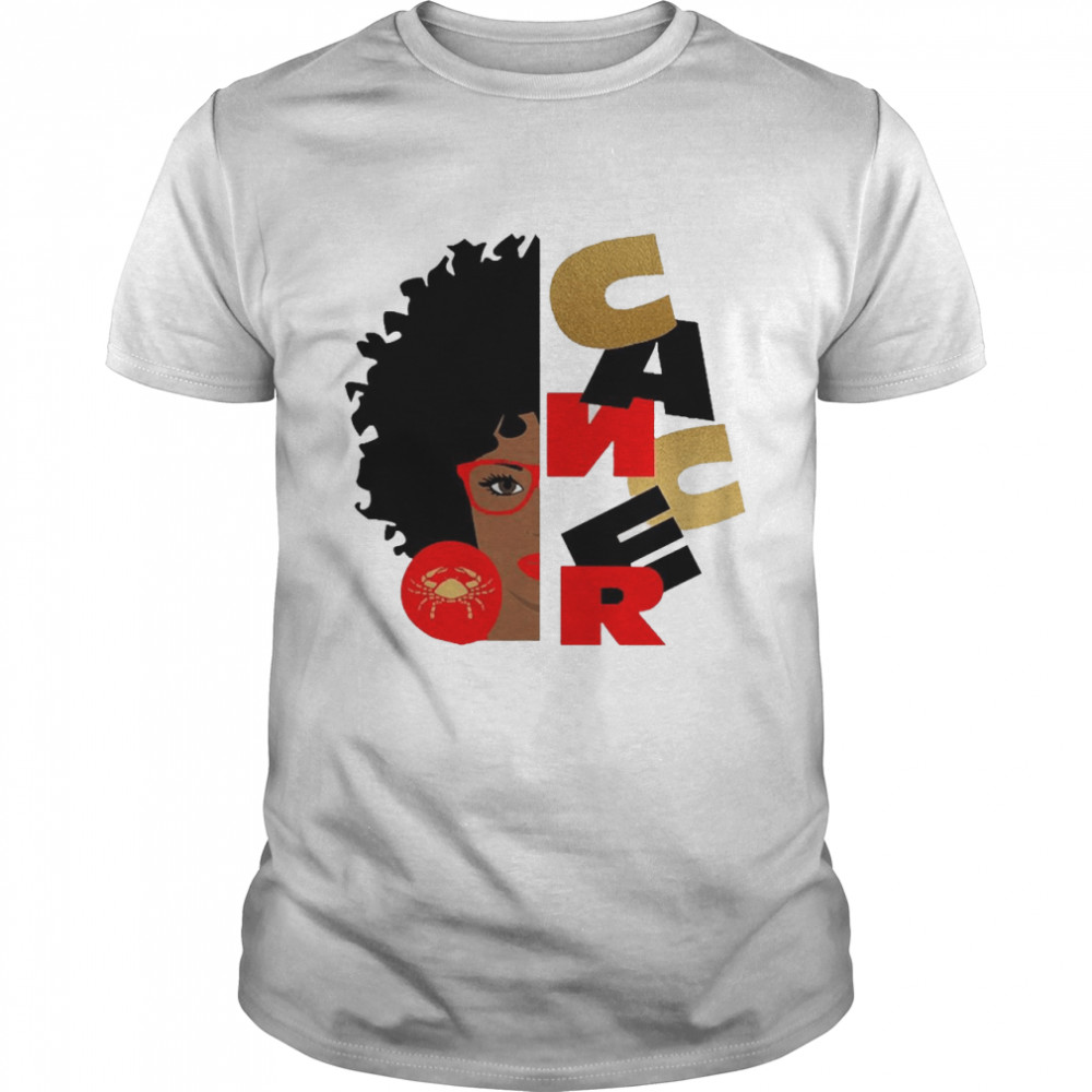 Zodiac Black Girl Cancer Shirt