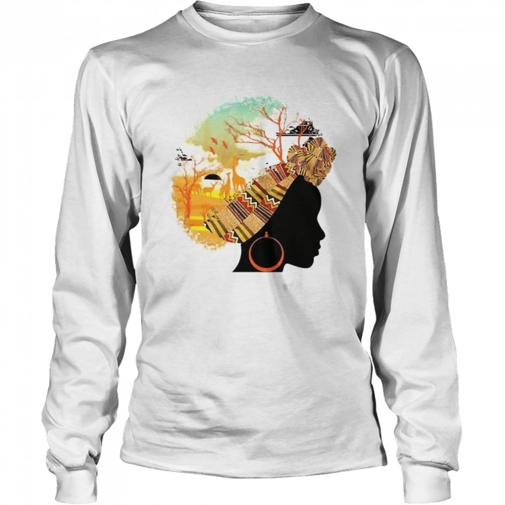 Best African Queen Gift Black Roots Safari Lover Women Long Sleeved T-shirt