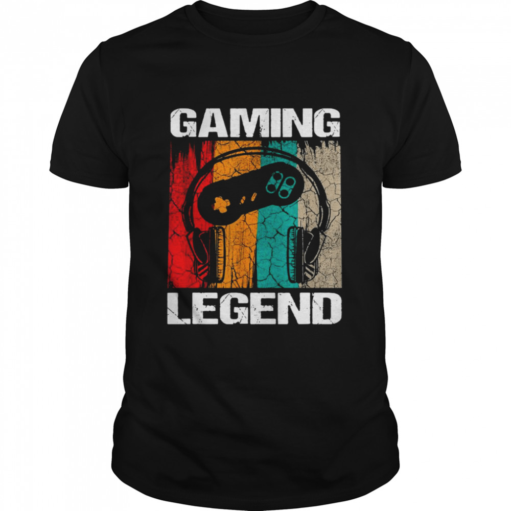 Gaming Legend Pc Gamer Video Games Gift Boys Teenager Kids Shirt