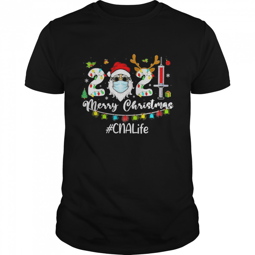 Santa Claus Face Mask 2021 Merry Christmas CNA Life Sweater Shirt