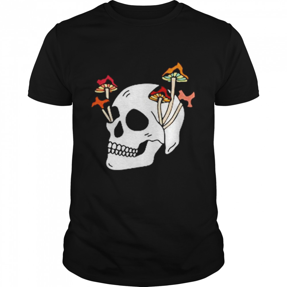 Skeleton Mushrooms Trendy T-Shirt
