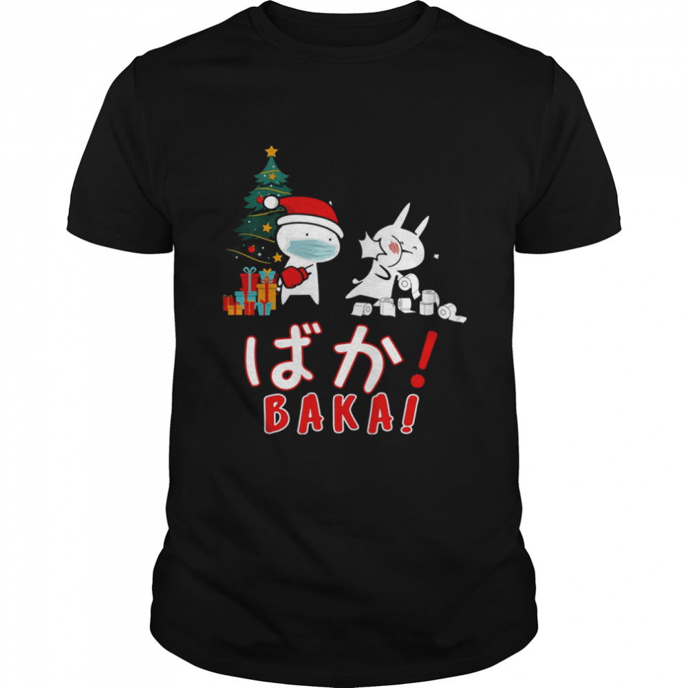Christmas Pajama, Anime Baka Idiot, Mask Toilet Paper Shirt