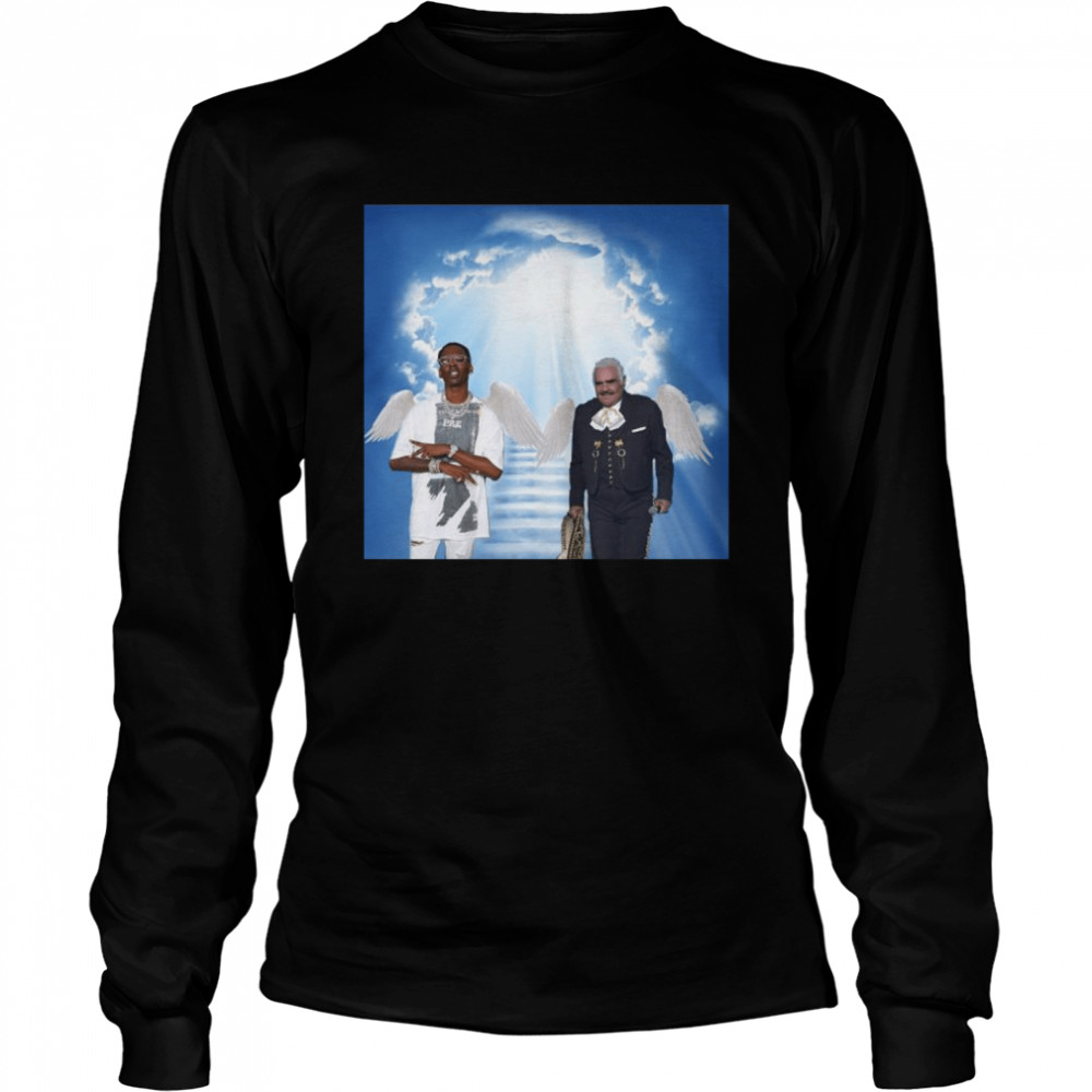 Young Dolph and Vicente Fernández in heaven shirt Long Sleeved T-shirt