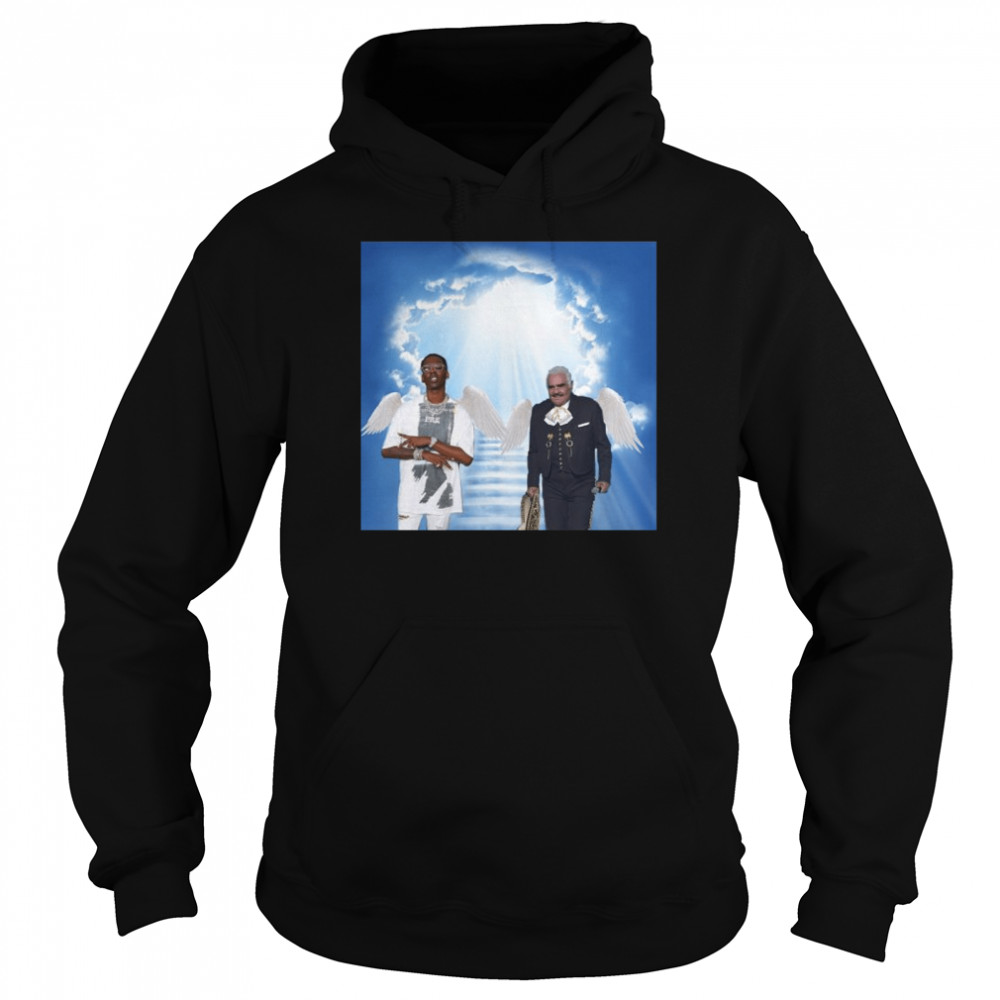 Young Dolph and Vicente Fernández in heaven shirt Unisex Hoodie