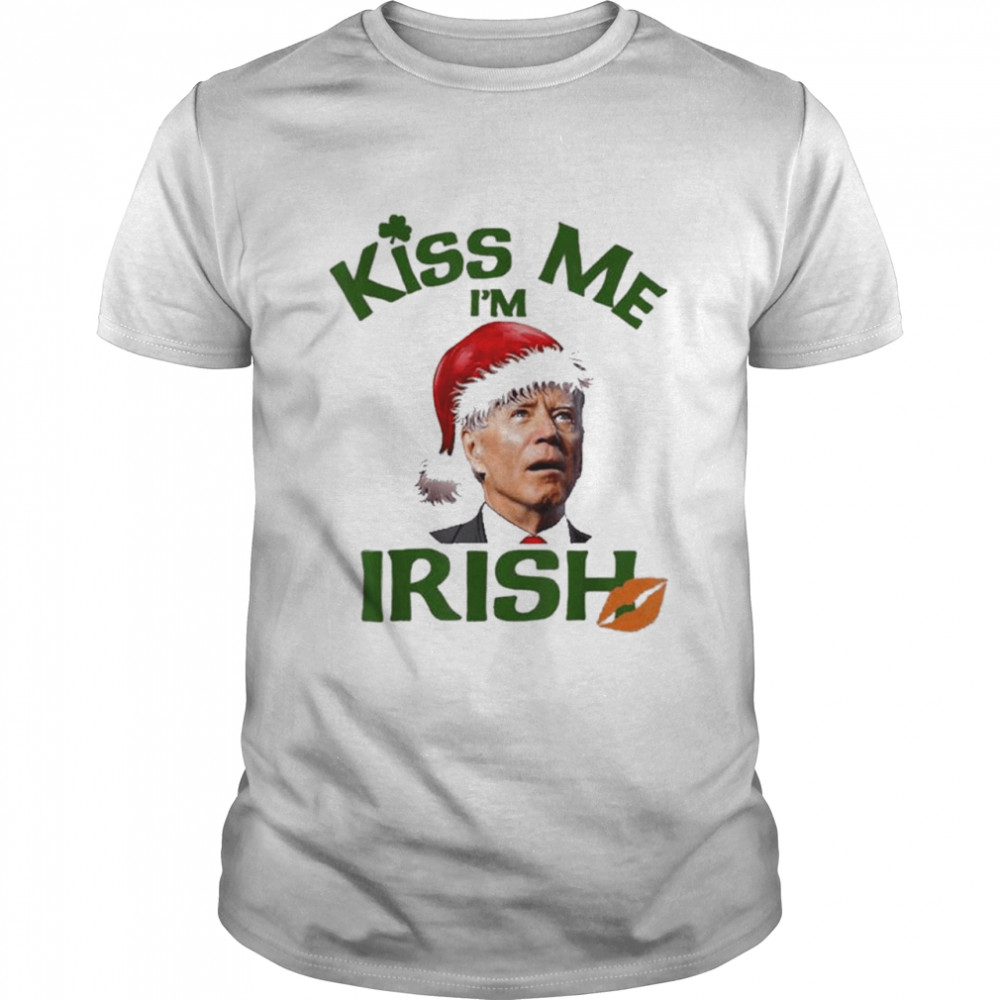 Santa Joe Biden Kiss Me I’m Irish Happy St. Patricks Day Tee Shirt