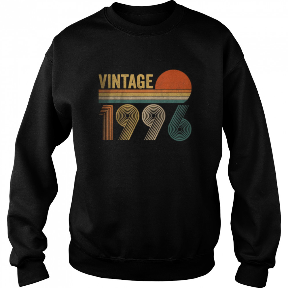 Vintage 1996 26th Birthday For Men Women 26 Years Old Gifts T- Unisex Sweatshirt