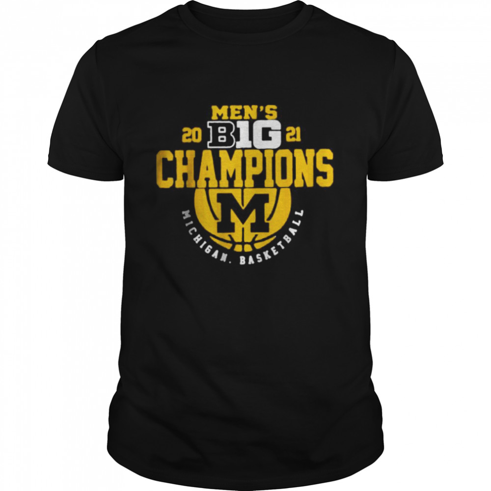 Champion University of Michigan Basketball Big Ten Regular Season Champions Navy Tee shirt
