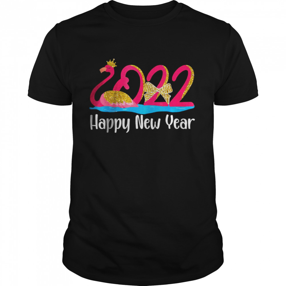 Happy New Year 2022 Cute Flamingo 2022 T-Shirt