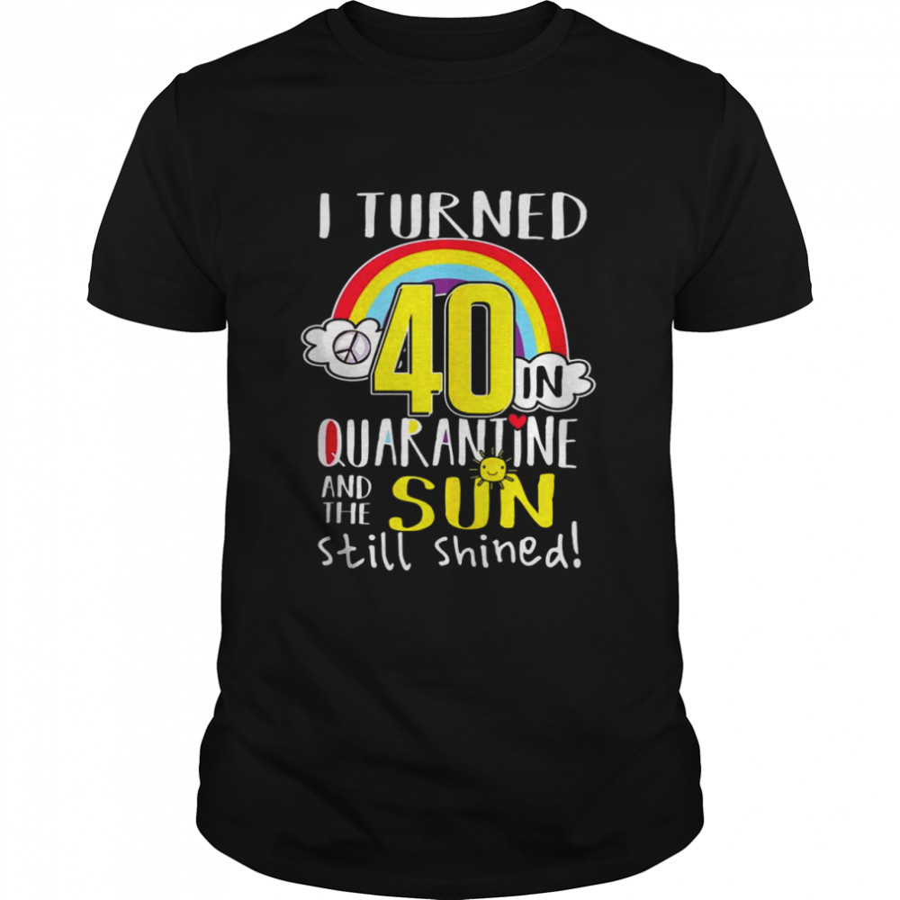 I Turned 40 In Quarantine 40Th Quarantined Birthday Shirt