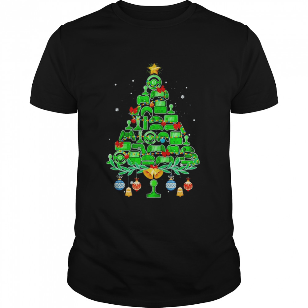Video Game Controller Christmas Tree For Gamer shirt