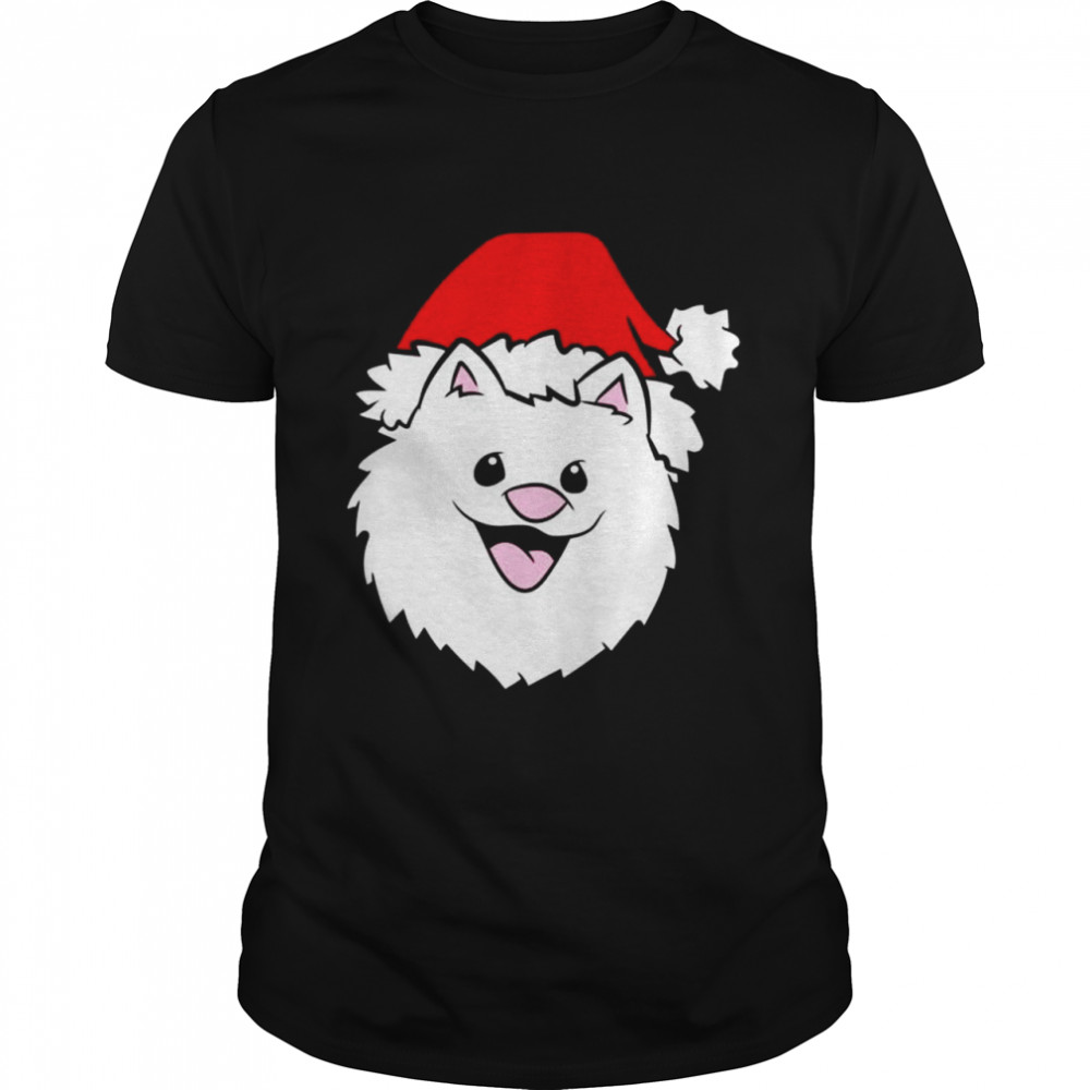 American Eskimo With Santa Hat Christmas American Eskimo Dog Shirt