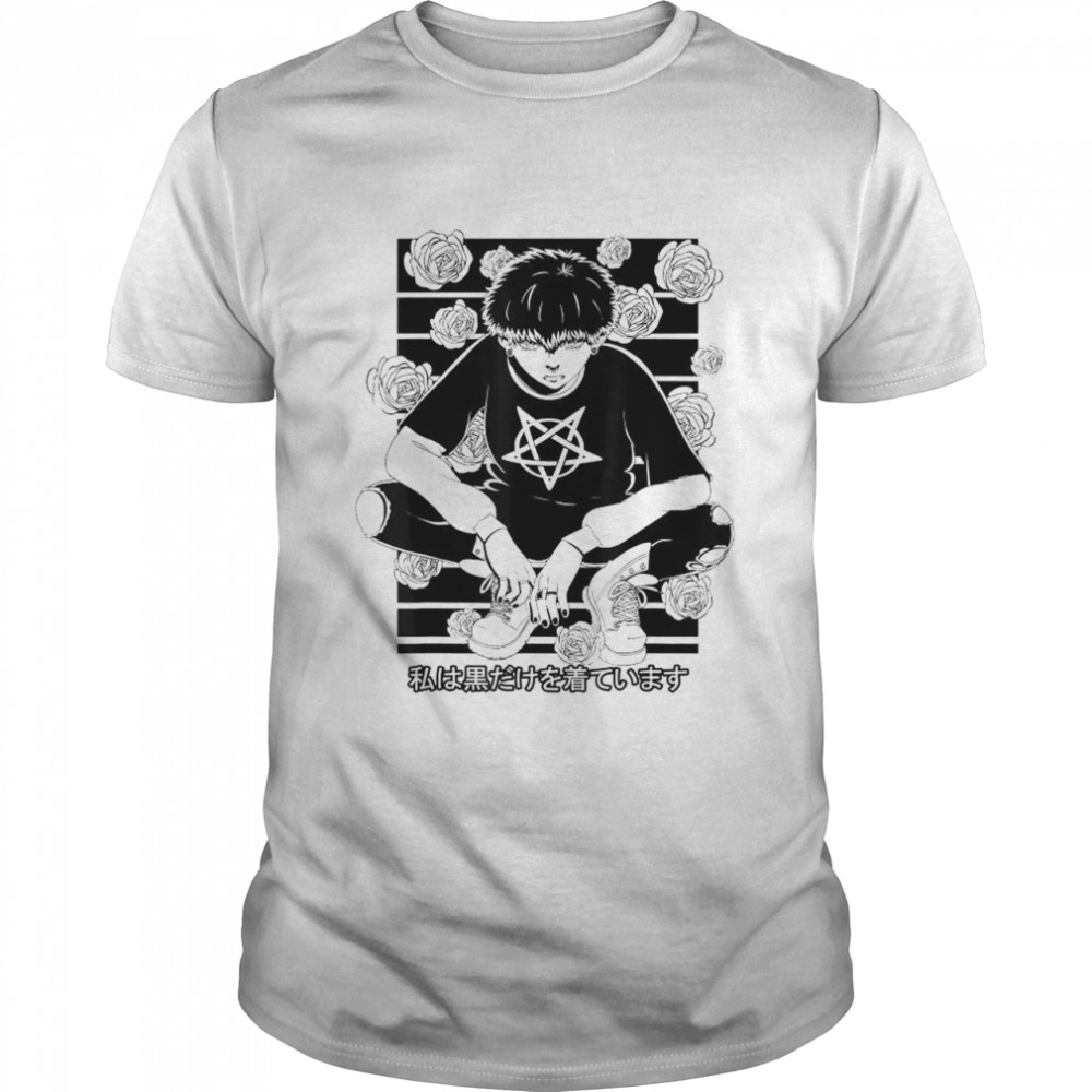 Goth Anime Boy Gothic Japanese Aesthetic Vaporware T-Shirt