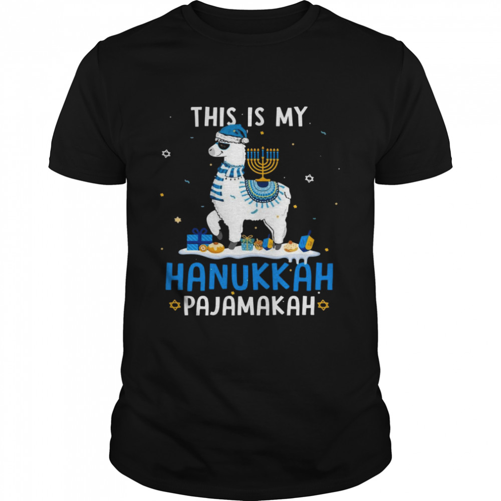 This is My Pajamakah Shirt Llama Hanukkah Pajama Shirt