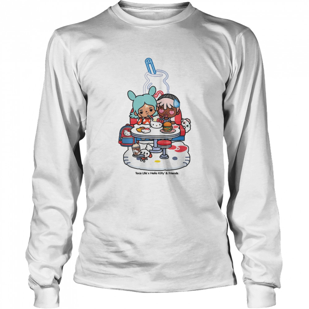 Toca Life x Hello Kitty Friends DINER T- Long Sleeved T-shirt