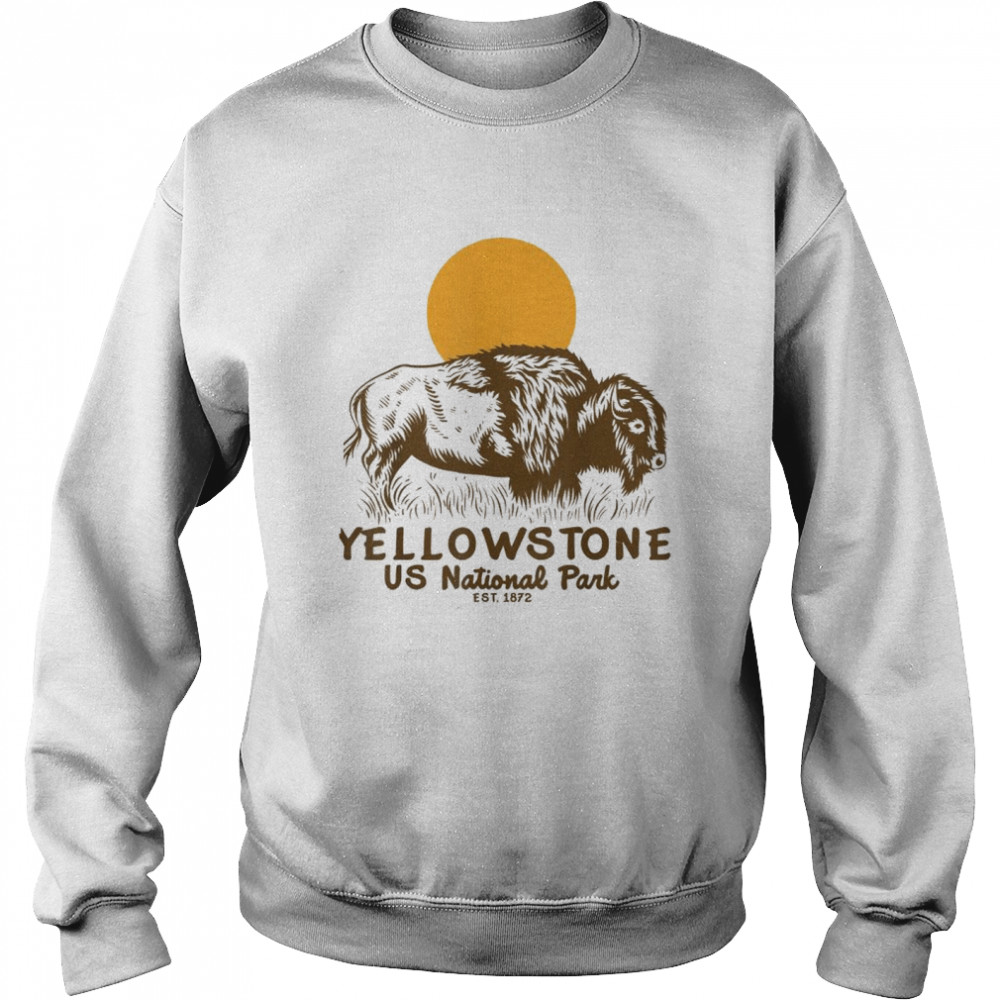 Yellowstone US National Park Bison Buffalo Souvenir T- Unisex Sweatshirt