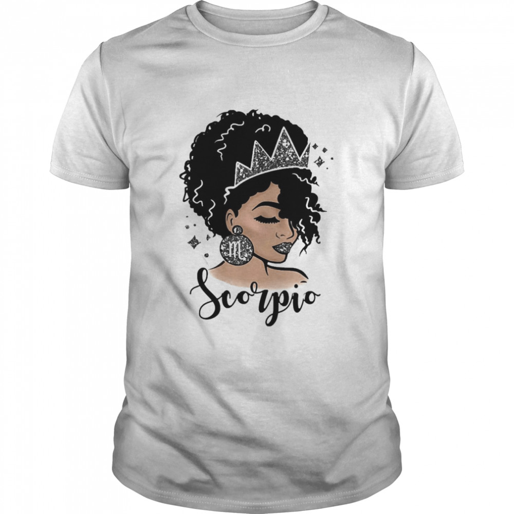 Afro Girl Zodiac Astrology Signs Scorpio Shirt