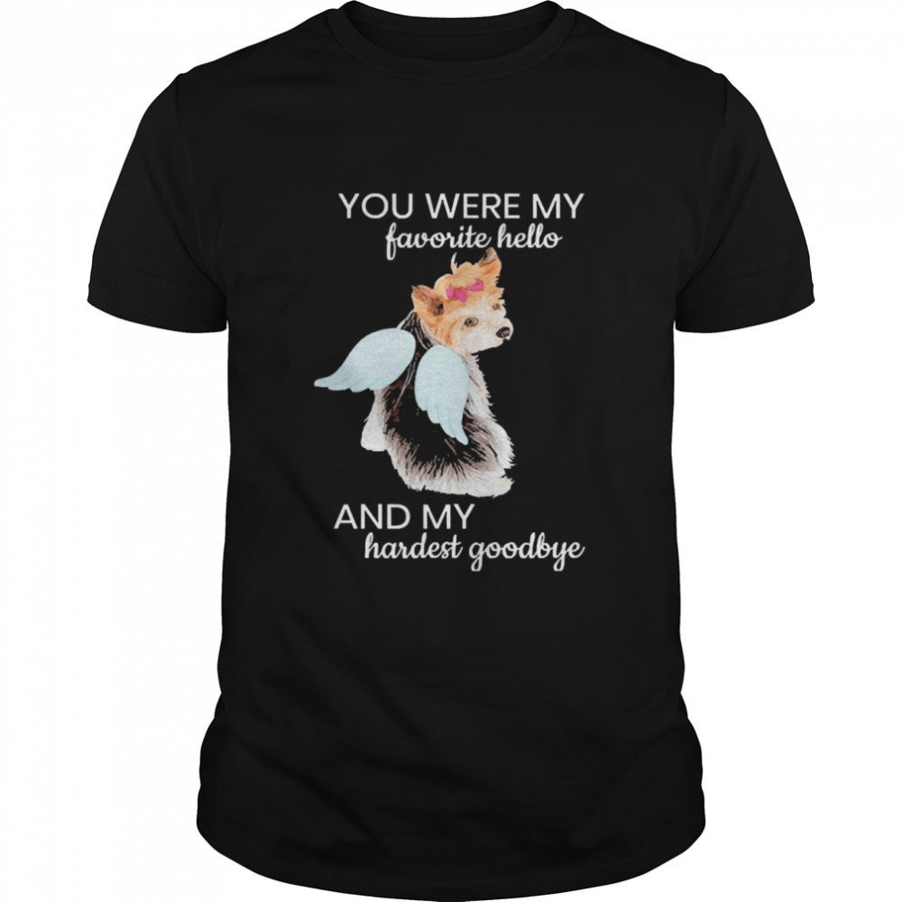 Angel Wing Dog Yorkie Memorial Puppy Rainbow Bridge Pet Shirt