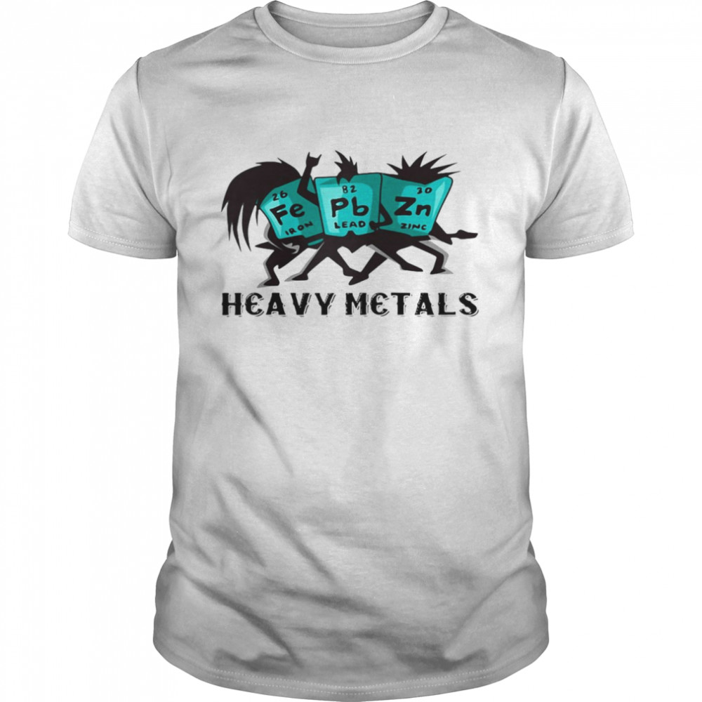 Heavy Metals Funny Science Periodic Elements Geekery Raglan Baseball Shirt