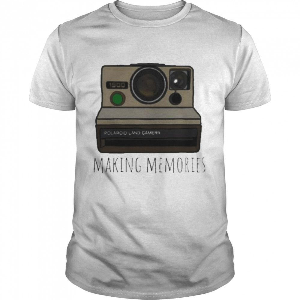 Making memories polaroid land camera shirt
