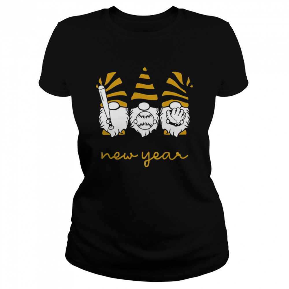 Baseball Gnomies Happy New Year  Classic Women's T-shirt