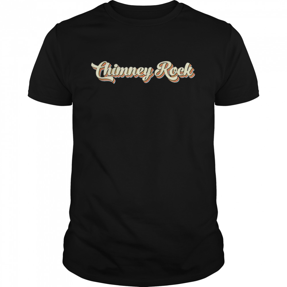 Chimney Rock Retro Art Baseball Font Vintage  Classic Men's T-shirt