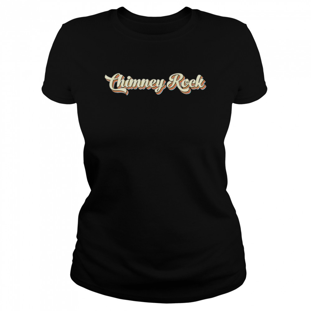 Chimney Rock Retro Art Baseball Font Vintage  Classic Women's T-shirt