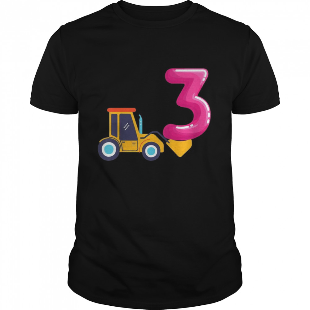 Kids 3rd Birthday Party for Kid 3 Year Old with Truck Shirt