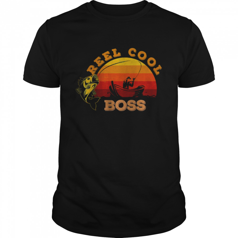 Retro Reel Cool Boss Fish Fishing Love T-Shirt