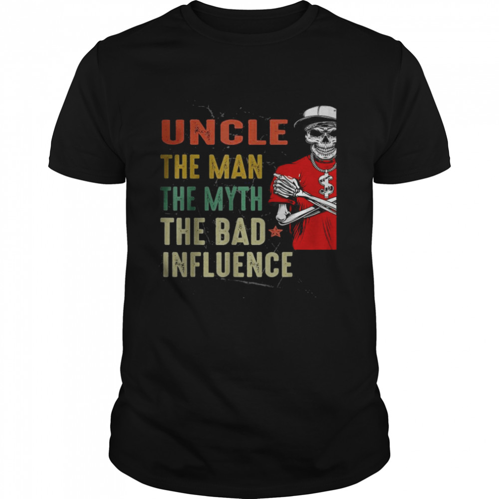 Vintage Fun Uncle Man Myth Bad Influence Tee  Classic Men's T-shirt