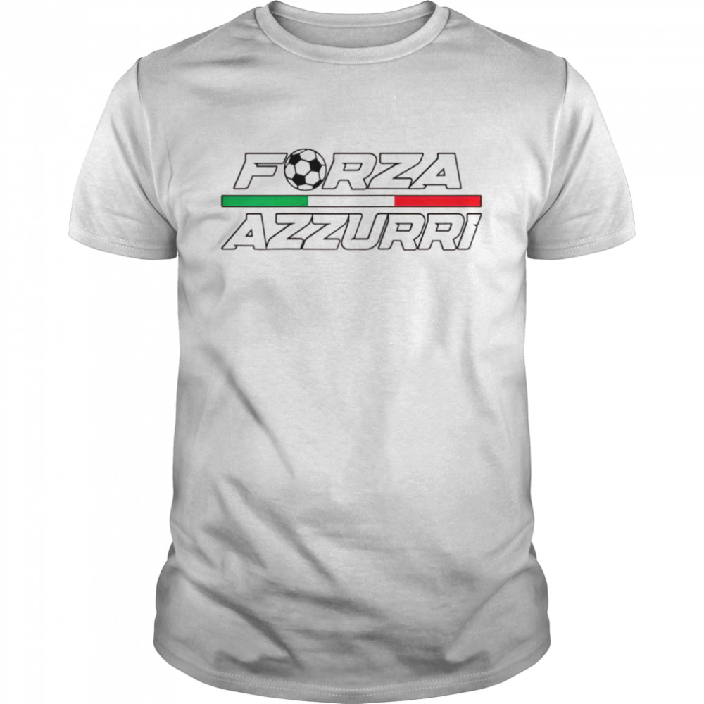 Forza Azzurri Italy Soccer Italia Flag Italian Football Shirt