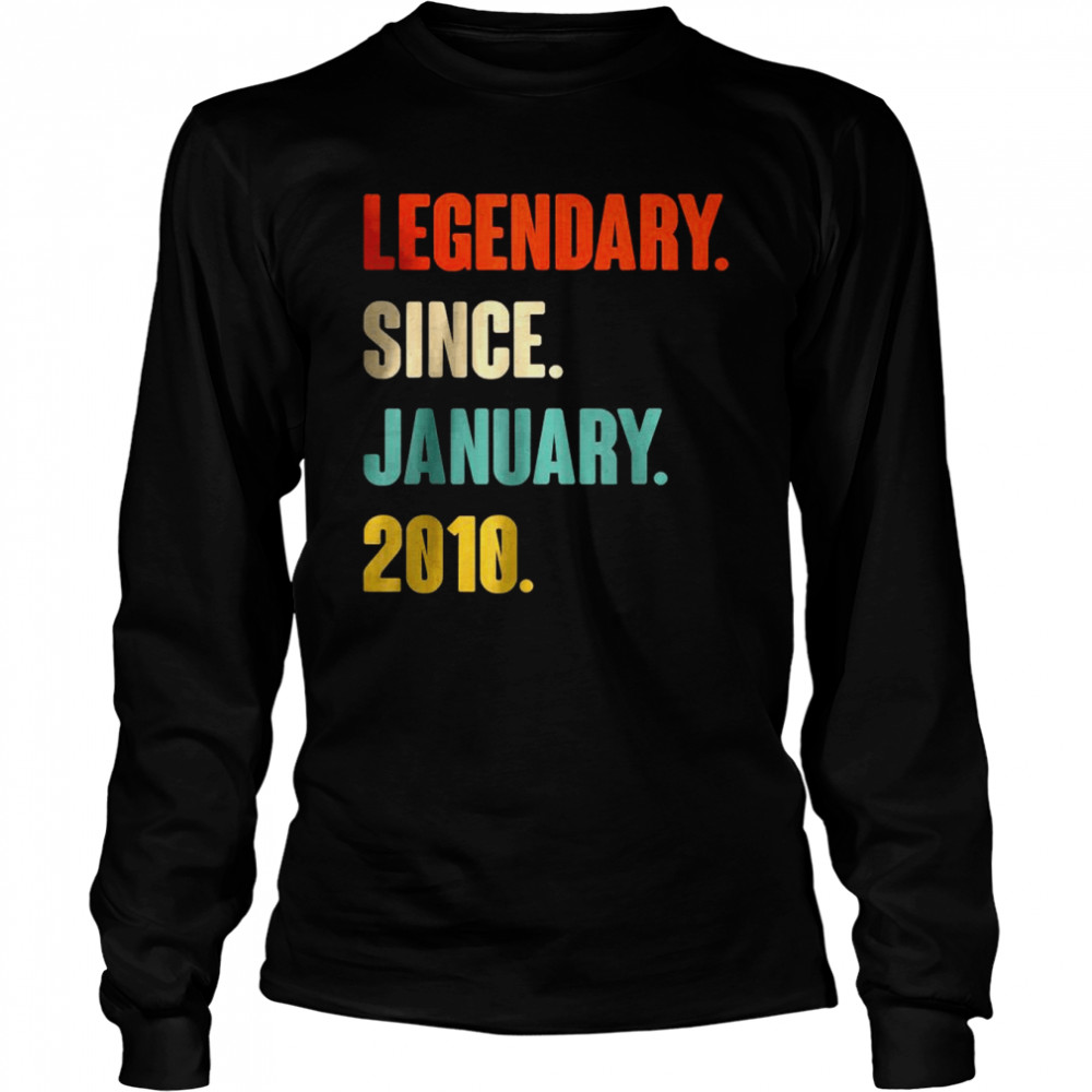 Vintage Legendary Since January 2010 T- Long Sleeved T-shirt