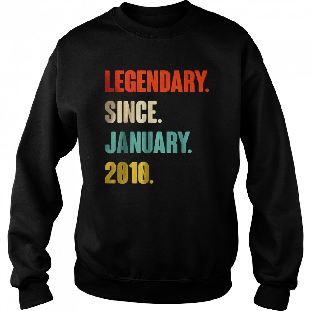 Vintage Legendary Since January 2010 T- Unisex Sweatshirt