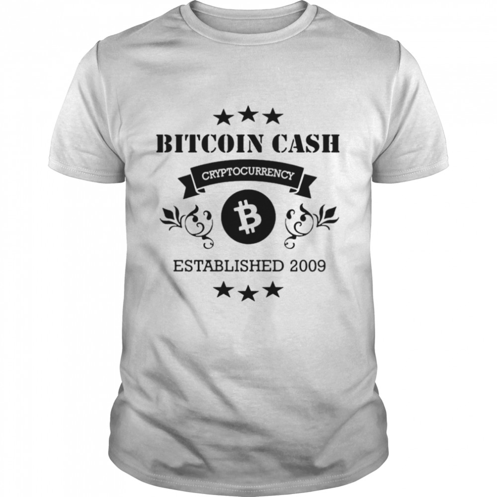 Davidshares Bitcoin Cash Cryptocurrency Established 2009 Champion shirt
