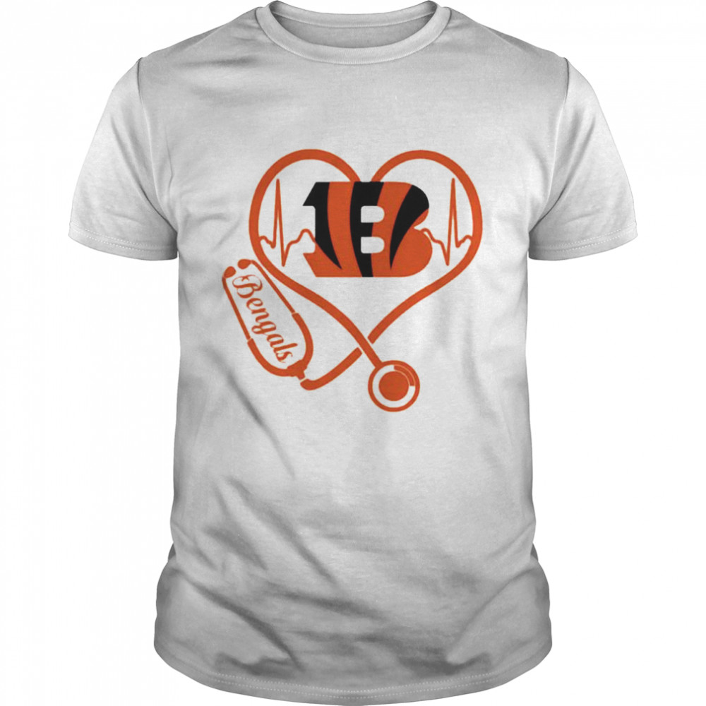 Nurse Love Cincinnati Bengals Heartbeat Shirt
