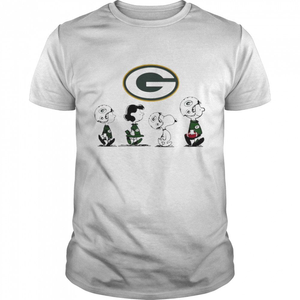 The Peanuts Characters Snoopy and Friends Green Bay Packers Football Shirt
