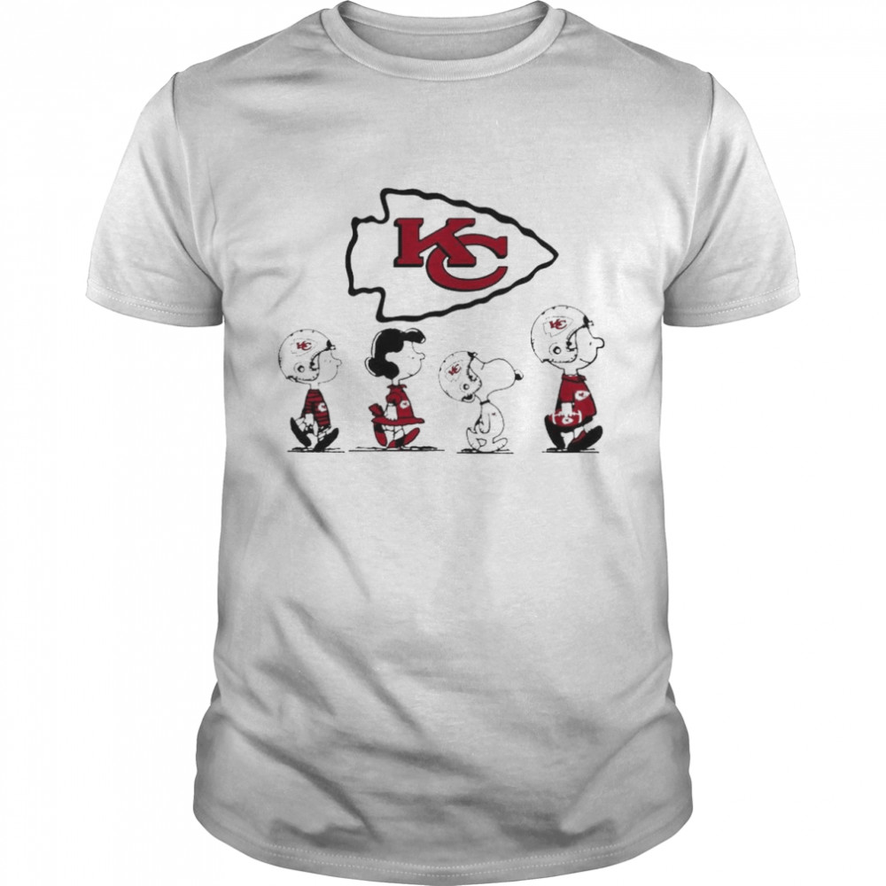 The Peanuts Characters Snoopy and Friends Kansas City Chiefs Football Shirt