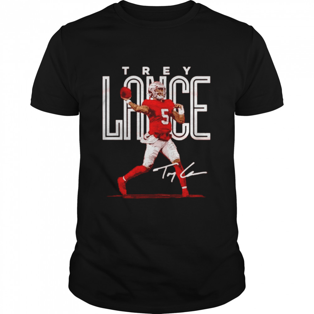 San Francisco Football Trey Lance pass signature shirt