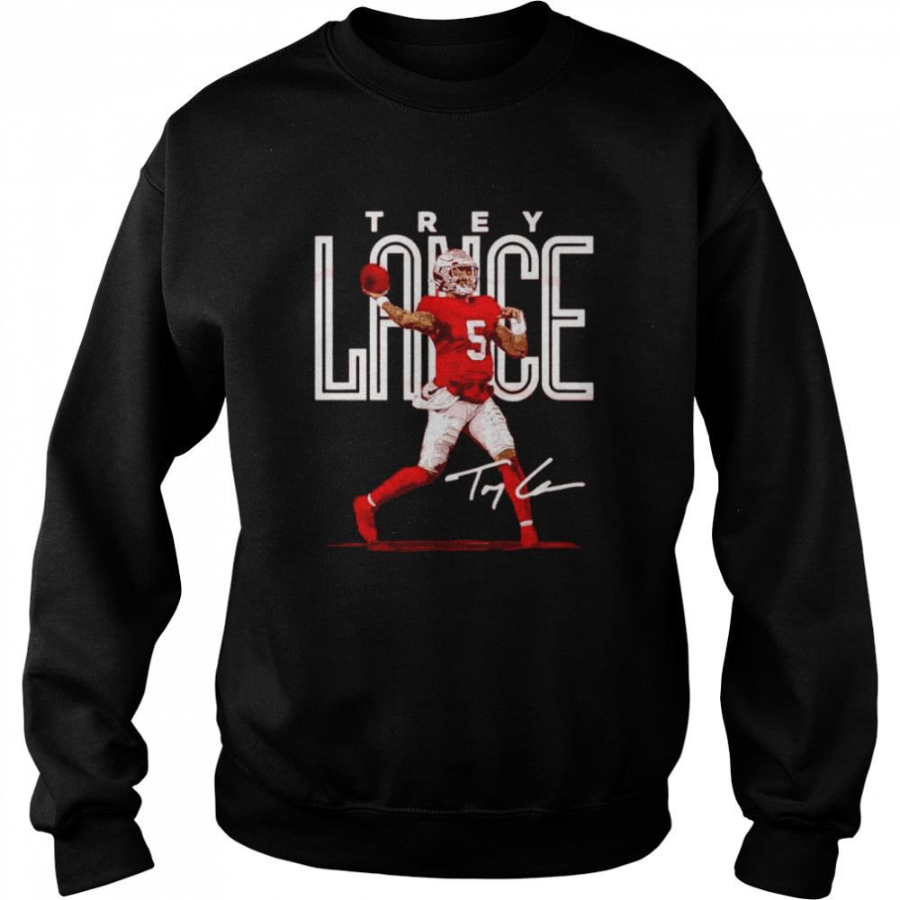 San Francisco Football Trey Lance pass signature shirt Unisex Sweatshirt