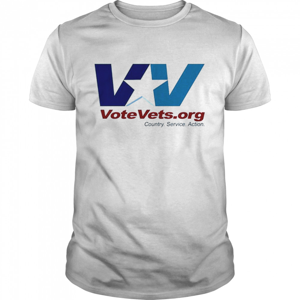 Votevets Logo Orang Country Service Action Shirt