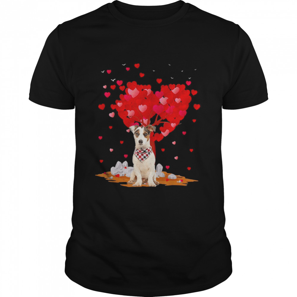 heart Shape Jack Russell Terrier Dog Valentine’s Day Shirt