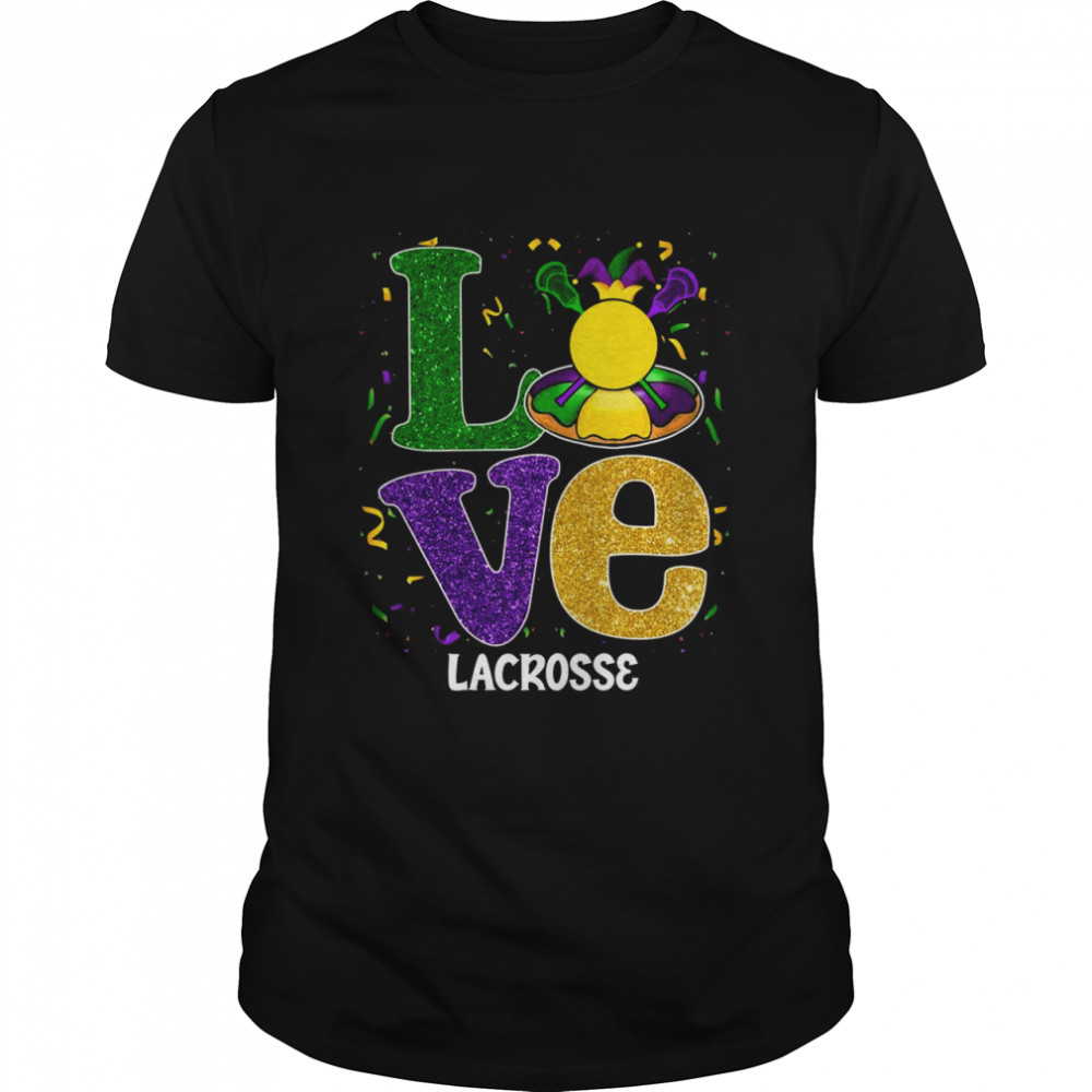 I Love Lacrosse Mardi Gras Costume Shirt