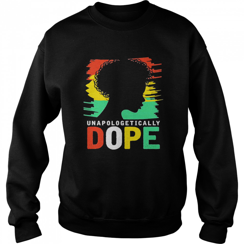 Unapologetically Dope Black History Month Afro Girl Cute Unisex Heavy Cotton Tee