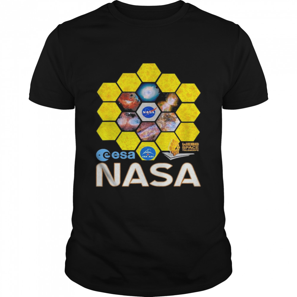 James Webb Space Telescope Official NASA ESA CSA Logos JWST shirt