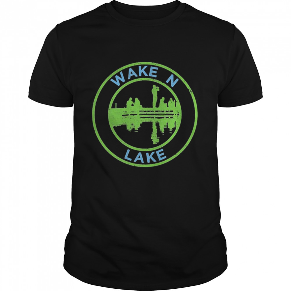 Wake N Lake Dock Summer Camping Outdoors Shirt