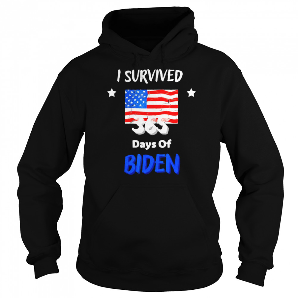 I Survived 365 Days Of Biden Anti Biden t-shirt Unisex Hoodie