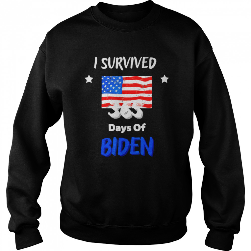 I Survived 365 Days Of Biden Anti Biden t-shirt Unisex Sweatshirt