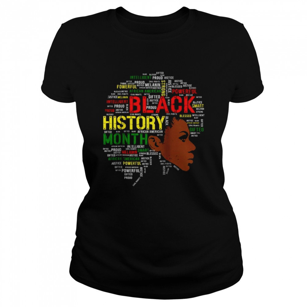 Black History Month  African Quote Girl  Classic Women's T-shirt