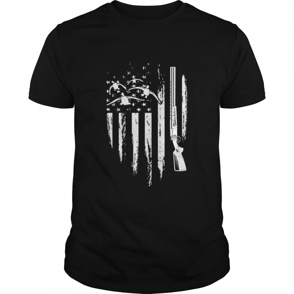 Duck Hunting American Flag Waterfowl Goose For Hunter Shirt